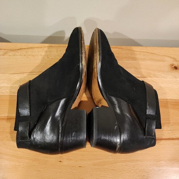 Madewell Women's Charley Collar‎ Black Suede Leather Booties Ankle Boot sz 7 - Picture 8 of 12